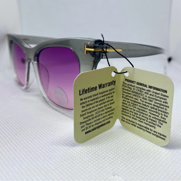 Grey Frame Women’s Fashion Sunglasses NWT - Picture 5 of 5